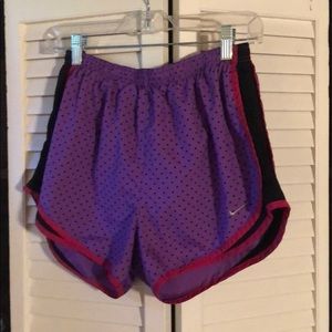 Nike shorts Size medium purple polka dot